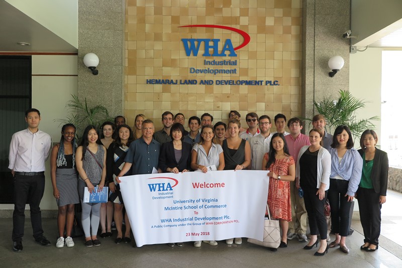 University of Virginia McIntire School of Commerce Students Visit WHA Industrial Development