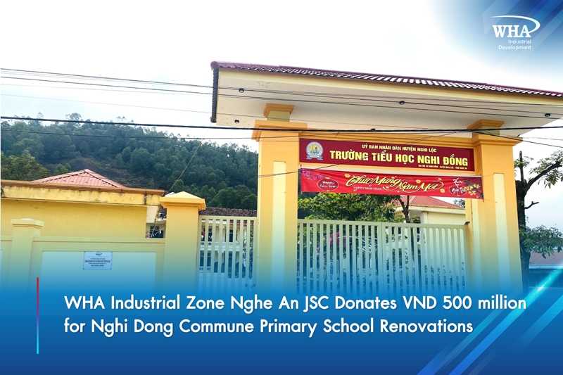 WHA Industrial Zone Nghe An JSC Donates VND 500 million  for Nghi Dong Commune Primary School Renovations