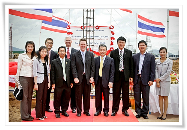 Acushnet Titleist (Thailand) Foundation Pillar Laying Ceremony at Hemaraj’s Industrial Estate 