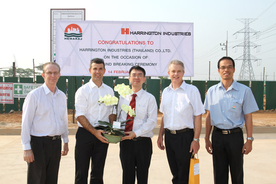 Harrington Industries Lays Foundation Stone for New Factory in Hemaraj Eastern Seaboard Industrial Estate